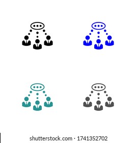 Conversation icon stock vector illustration flat design.