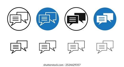 Ícone Conversa Coleção de arte de linha fina