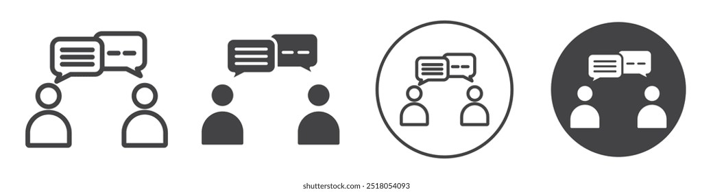 Conversation icon thin line illustration