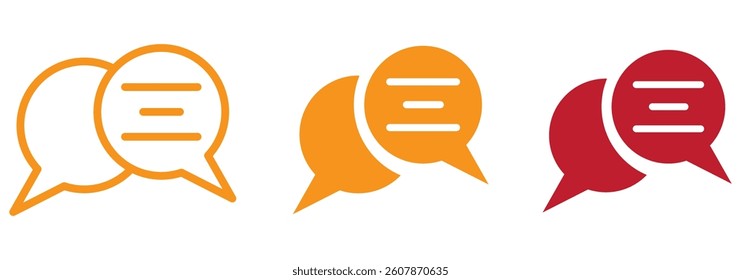 Conversation icon thin line illustration