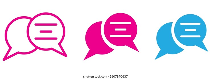 Conversation icon thin line illustration