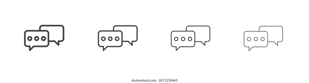 Icono de conversación. Icono de línea delgada para el diseño y desarrollo de Sitios web, desarrollo App.