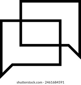 conversation icon. Thin linear style design isolated on white background