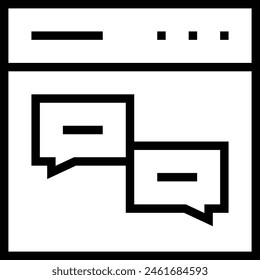 conversation icon. Thin linear style design isolated on white background