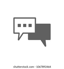 Conversation icon in trendy flat style isolated on white background. Symbol for your web site design, logo, app, UI. Vector illustration, EPS