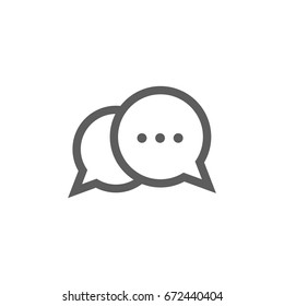 Conversation icon in trendy flat style isolated on white background. Symbol for your web site design, logo, app, UI. Vector illustration, EPS