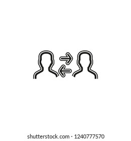 conversation icon - vector communication icon. people talk sign and symbol