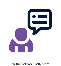 conversation icon. vector dual tone icon for your website, mobile, presentation, and logo design.