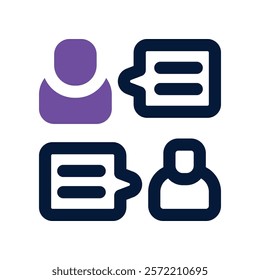 conversation icon. vector dual tone icon for your website, mobile, presentation, and logo design.