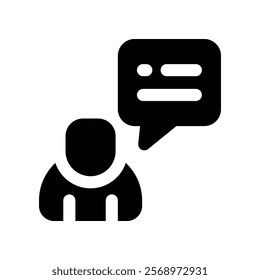 conversation icon. vector glyph icon for your website, mobile, presentation, and logo design.