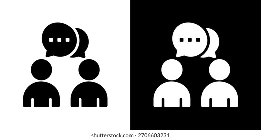 Conversation Icon Vector Illustration. Flat Style Design Created For Creative Flexibility In Light And Dark Versions.