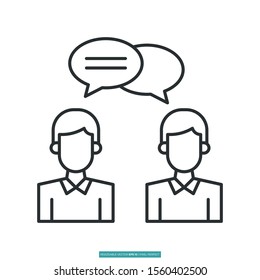 Icono de conversación Ilustración vectorial plantilla para muchos fines. Aislado sobre fondo blanco.