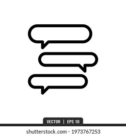 Conversation icon vector, illustration logo template in trendy style. Suitable for many purposes.