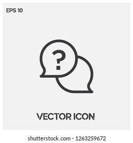 Conversation icon vector illustration.Faq sign icon.Premium quality.