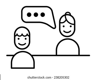 Conversation icon, vector, Isolated