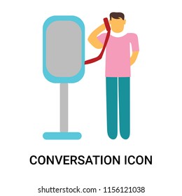 Conversation icon vector isolated on white background, Conversation transparent sign , business people, person or human illustration