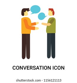 Conversation icon vector isolated on white background, Conversation transparent sign , business people, person or human illustration