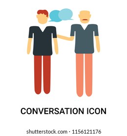 Conversation icon vector isolated on white background, Conversation transparent sign , business people, person or human illustration