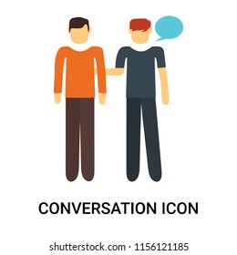 Conversation icon vector isolated on white background, Conversation transparent sign , business people, person or human illustration