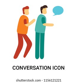 Conversation icon vector isolated on white background, Conversation transparent sign , business people, person or human illustration