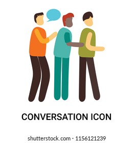 Conversation icon vector isolated on white background, Conversation transparent sign , business people, person or human illustration