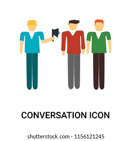 Conversation icon vector isolated on white background, Conversation transparent sign , business people, person or human illustration