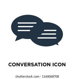 Conversation icon vector isolated on white background, Conversation transparent sign
