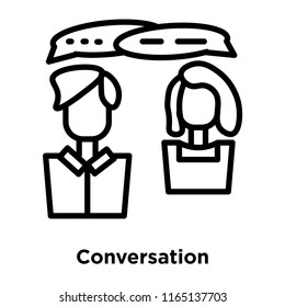 Conversation icon vector isolated on white background, Conversation transparent sign , office symbols