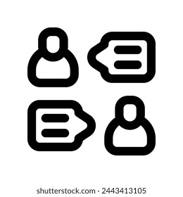 icono de conversación. icono de línea vectorial para su sitio web, móvil, presentación y diseño de logotipo.