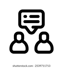 conversation icon. vector line icon for your website, mobile, presentation, and logo design.