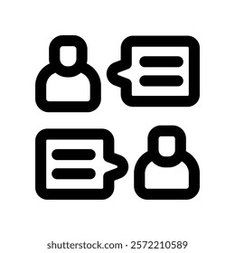 conversation icon. vector line icon for your website, mobile, presentation, and logo design.