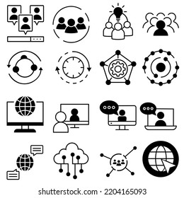 Conversation icon vector set. Communication illustration sign collection. Forum symbol or logo.