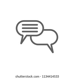 Conversation icon vector in thin line style isolated
