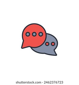 Conversation icon. vector.Editable stroke.linear style sign for use web design,logo.Symbol illustration.