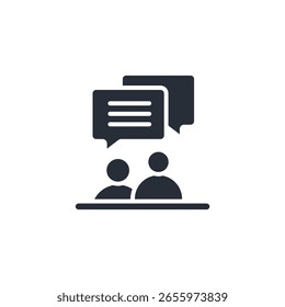 icono de conversación. Vector. Trazo editable. signo de estilo lineal para uso Diseño web, logotipo. Ilustración de símbolo.