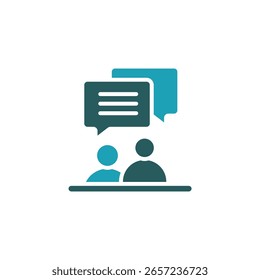 icono de conversación. Vector. Trazo editable. signo de estilo lineal para uso Diseño web, logotipo. Ilustración de símbolo.