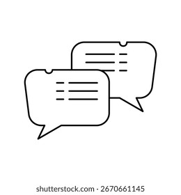 Conversation icon with white background vector stock illustration