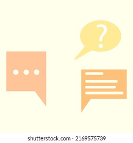 conversation icons on white background