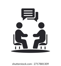Konversationssymbole, Umriss und flacher Stil, transparenter Hintergrund