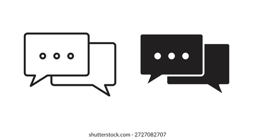 Conjunto de iconos de conversación. Ilustración vectorial de línea simple