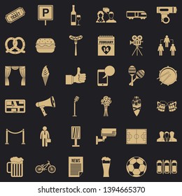 Conversation icons set. Simple style of 36 conversation vector icons for web for any design