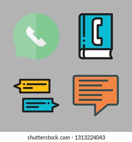 conversation icons set. vector set about [ iconsRandom] icons set.