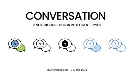 Iconos de conversación conjunto de Vectores ilustración de stock.