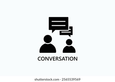 Conversation Isolated Vector, Icon Or Logo Sign Symbol Illustration