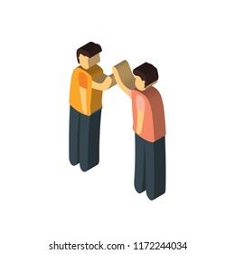 Conversation isometric left top view 3D icon