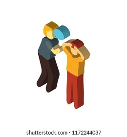 Conversation isometric left top view 3D icon