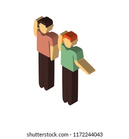 Conversation isometric left top view 3D icon