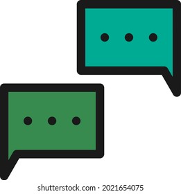  Diseño de iconos vectores rellenos de línea de conversación
