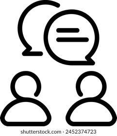 conversation line icon illustration vector