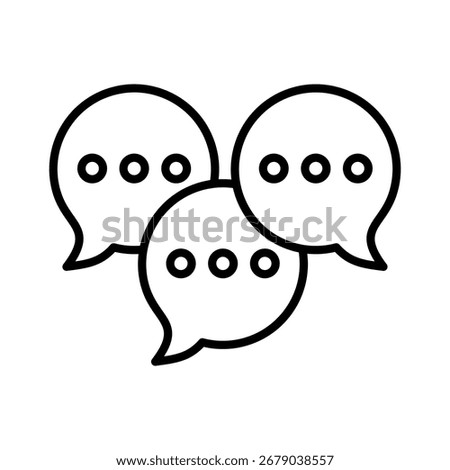 Conversation line icon vector collection